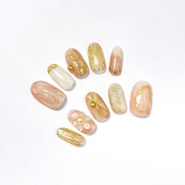 SoraraBeauty Nail Tips, 100% Handmade Just Stick Nail Gel Nail Sticker Self Nail Sticker Home Nail Design Self Nail (CX10, S)