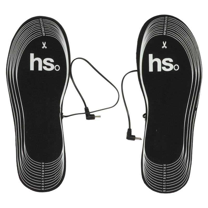 1Pair Heated Insoles Electric Insoles 4.5V Battery Powered Soft Carbon