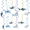 WERNNSAI Shark Party Hanging Swirls – 24 PCS Ocean Shark