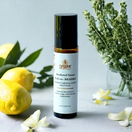 YOGEE Awakened Senses Temple Roll On- Brahma - Blend of Aromatherapy and Aromachology for Concentration - 10 ml