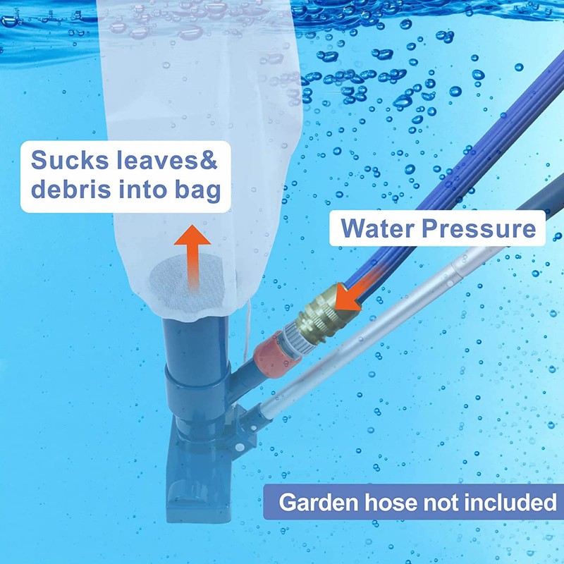 Pool Vacuum Head Skimmer Net Set Skimming Mesh with Removable