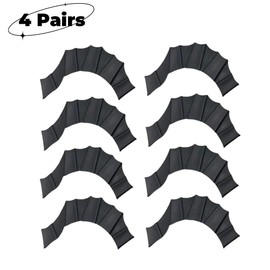 TATACLEA 4 Pairs Silicone Swim Paddles Gloves,Swim Gloves,Full Palm Webbed Gloves for Kids and Adults,for Swimming,Diving,Training,Multi-Color Options,L is Suitable for Adult Men