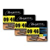 Magma Electric Guitar Strings - Custom Light Stainless Steel Electric Guitar Strings .009" - .046" (09-46 gauge) - GE130S - 3 Sets