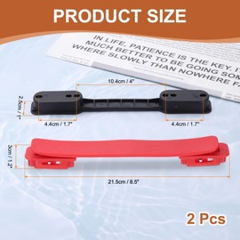 uxcell 2 Pcs Luggage Handle Replacement 8.5 Inch Suitcase Handle Carry Strap Plastic Pull Handle Grip Luggage Replacement Parts with Screws for Suitcase Box Luggage Case, Bright Red