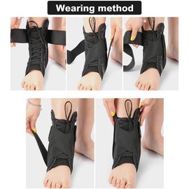 Ankle Brace, Lace Up Ankle Brace, Ankle Brace for Ankle Sprains, Compression Ankle Brace for Heavy Sprains, for Ankle Pain