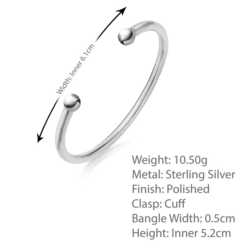Tuscany Silver Torque Plain Bangle
