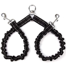Vanvene Double Dog Leash for Two Dogs - No Tangle, Comfortable Shock Absorbing Reflec...