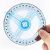 Cretty-Meet 2 PCS 360 Degree Swing Arm Protractor Plastic Circle