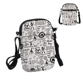 PWHAOO Movie Inspired Gift Baseball Lover Crossbody Bag Movie Fan Travel Bag (Baseball Lover S C)