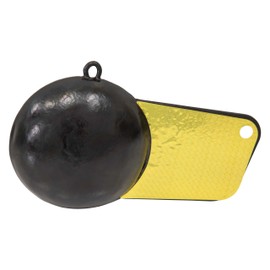 Extreme Max 3006.6989 Coated Pancake Downrigger Weight - 10 lbs. with Gold Flash