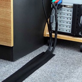 1PC Floor Cable Cover Protector Cable Grip Cords Cable Protector Carpet Cord Cover Cable Management 4 Inch Width x 3.3 Feet Length for Office Carpet