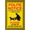 2 No Fouling Dog Signs 200mm x 300mm - Rigid