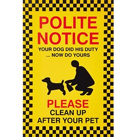2 No Fouling Dog Signs 200mm x 300mm - Rigid Plastic (DF.09F-RP)