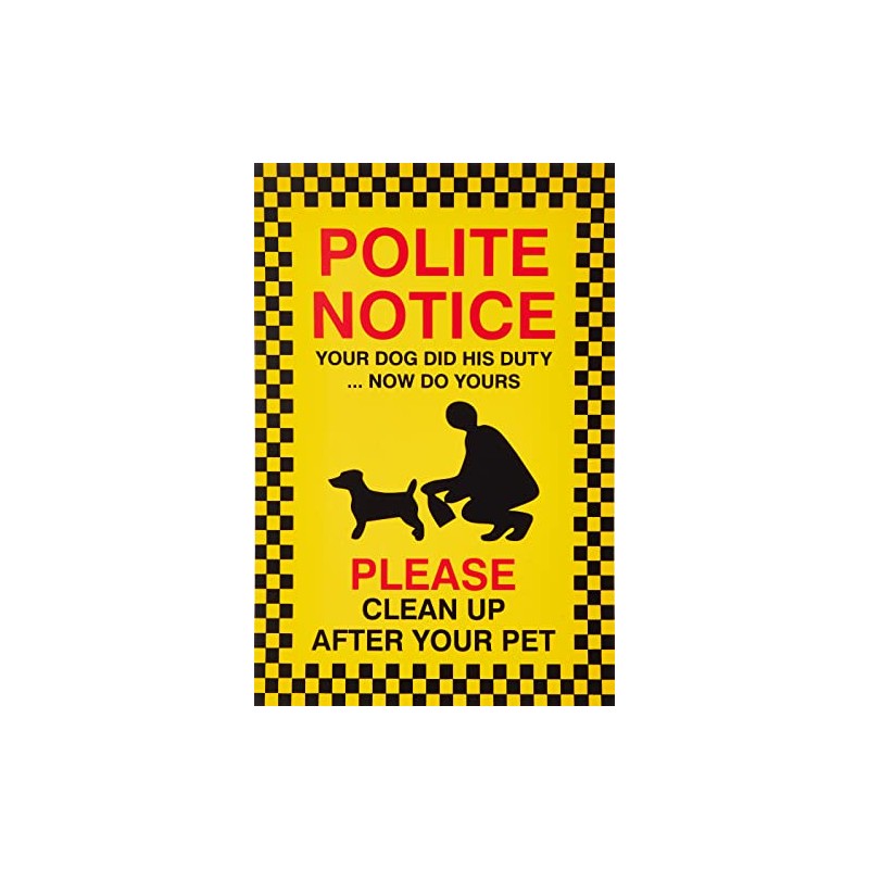2 No Fouling Dog Signs 200mm x 300mm - Rigid