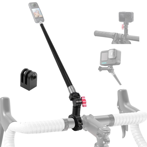 Motorcycle Bike Handlebar Mount Selfie Stick for Insta360, Bike Motorcycle