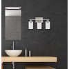 A1A9 3-Light Bathroom Vanity Light, Modern Brushed Nickel Wall Lights