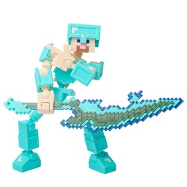 (Assembly Completed) Mini 13 Titans Action Figure, 8 inches, Strong Magnetic Accessories, 8 in 1, 3D Printed Robot Multi-Jointed Movable, Pixel-Style Cute Desktop Ornament