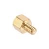 sourcing map M2.5 x 5 mm + 4 mm Brass