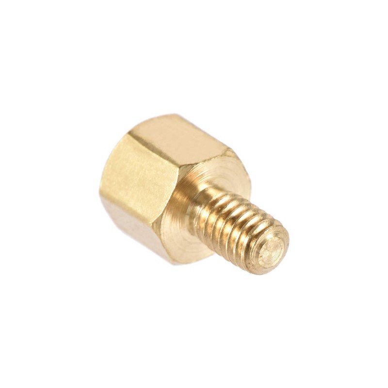sourcing map M2.5 x 5 mm + 4 mm Brass