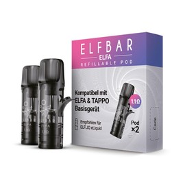 Elfbar ELFA Leer Pods zum nachf√ºllen Refillable Pods Selbstbef√ºllbar - 2 St√ºck pro Packung je 2ml - ohne Nikotin - ohne Liquid