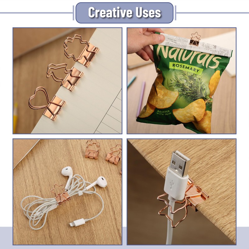 Mr. Pen- Cute Metal Binder Clips, 18 pcs, 0.75", Small