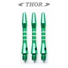 THOR-DARTS Unisex - Adult S_alu_green35_3stripes_3 Dart Shafts Green Short 1
