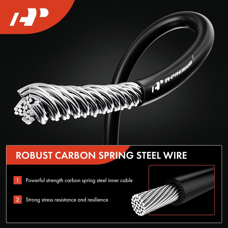 A-Premium Rear Driver & Passenger Side Parking Brake Cable Assembly