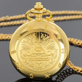 Tiong Vintage Pocket Watch Arabic Numerals Scale Quartz Pocket Watches with Chain Women Men Best Gifts for Birthday Graduation(34-Gold)