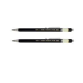 KOH-I-NOOR Mechanical Pencil Metal Set of 2 Black