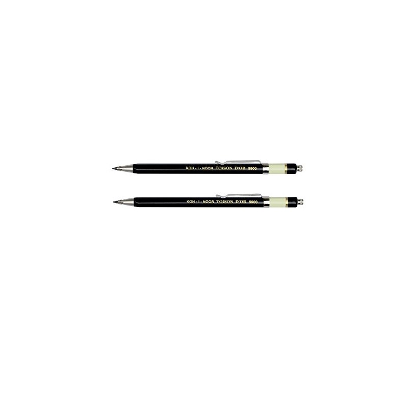 KOH-I-NOOR Mechanical Pencil Metal Set of 2 Black