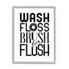 Stupell Industries Bathroom Terms Wash Floss Brush Flush Minimal Text,