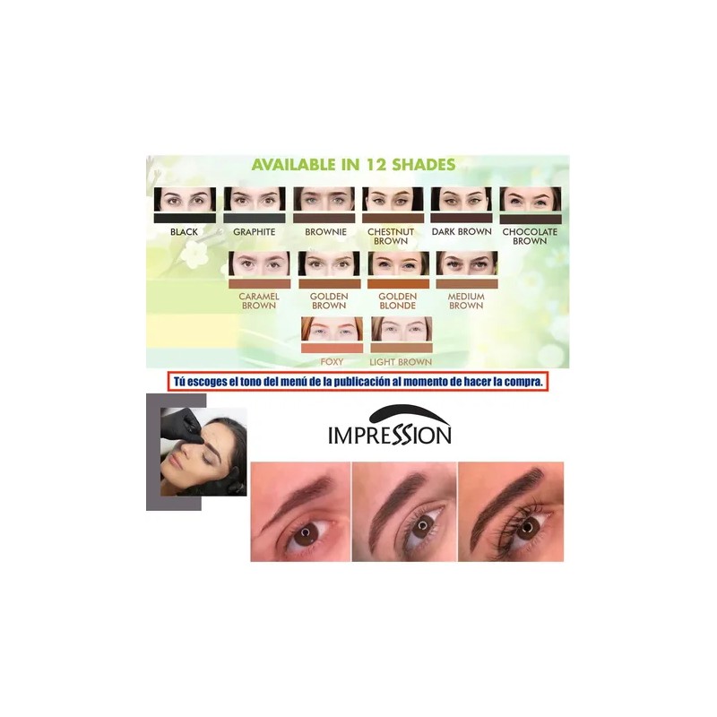 Kit Tinte Henna Cejas Hd Y Pestañas Tipo Microblading Crema