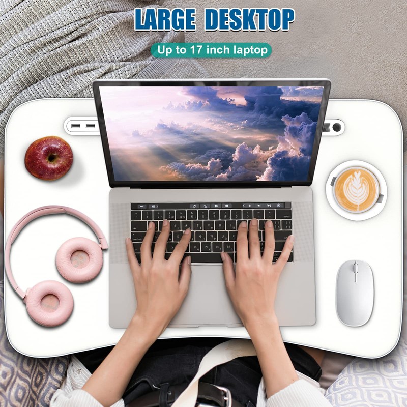 Fayquaze Laptop Bed Desk, Portable Foldable Lap Bed Table with