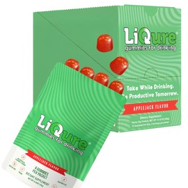 LiQure Gummies for Drinking, Feel Better After A Night Out, DHM, Milk Thistle, B Vitamins, Electrolytes, Plant-Based, 72 Gummies (24 Servings) - Post-Celebration Wellness