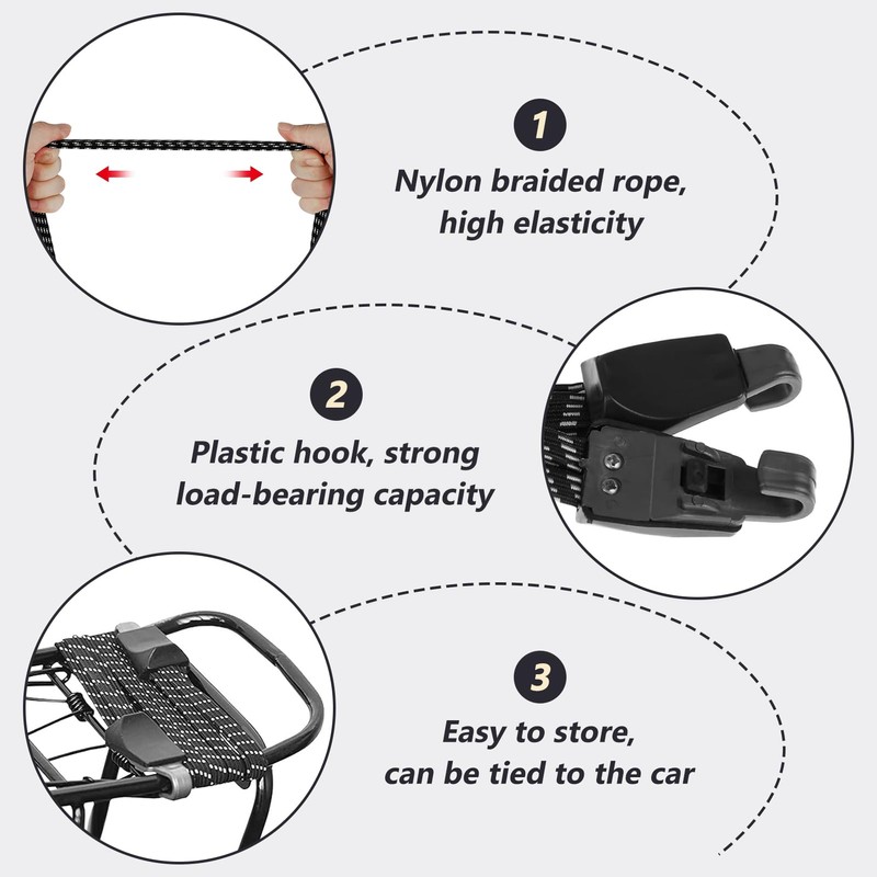 Pack of 4 Luggage Straps Bicycle, Bicycle Tie Down Strap,