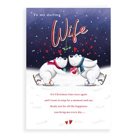 Character Christmas Card Wife - 9 x 6 inches - Piccadilly Greetings