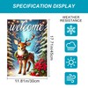 BlissYard Welcome Merry Christmas Garden Flag Deer Flag Winter Garden