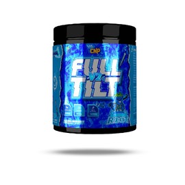 CNP Professional Full Tilt V2, Very Strong High Stims Ultimate Pre-Workout, Fatigue Reduction, Great Pumps, High Caffeine Content, 30 Servings, 4 Exclusive Flavours (570g Blue Razz Riot)