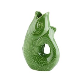 Gift Company Monsieur Carafon S 1087403008 Decorative Vase in Fish Shape Stoneware Green Bay 25 cm