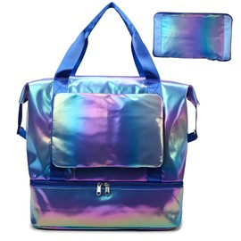 Tote Bag for Women, Expandable Travel Tote Bag, Large Capacity Foldable Tote Bag with Wet Travel Duffle Bag,Luggage Sleeve, Gym Weekender Bag