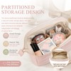 LWLWA Porta Trucchi, Makeup Bag Organizzatore Scompartimenti, Rosa
