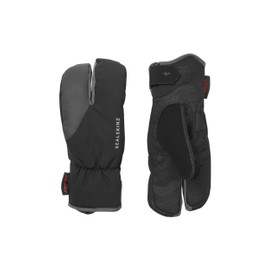SEALSKINZ | Barwick | Unisex Waterproof Extreme Cold Weather Suede Split Finger Glove | Cycling Glove | Reflective Detailing | Extended Cuff