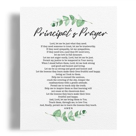 VNWEK Principal's Prayer Wall Art - Principal Gifts, Principal Office Decor, Principal Appreciation Gifts, Gifts for School Principal, Framed 11x14