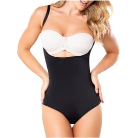 DIANE & GEORDI 002375 Fajas Colombianas Reductoras y Moldeadoras para Adelgazar | Colombian Girdles Butt-Lift Torsette Shapewear for Women Black 2XS