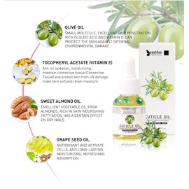 beautilux Cuticle Oil, 25ml Nail Oil for Growth and Strength Nails, 0.88 fl oz (CO-GL000)