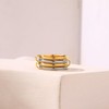 Goenjoy 14K Gold Plated Interlocked Stackable Rings for Women, Statement