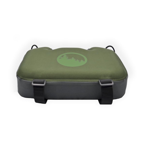 XOP Tour Hang On Treestand Seat Cushion - XOP Green and Storm Grey, Large - 4 Layer Closed Cell Foam, Waterproof