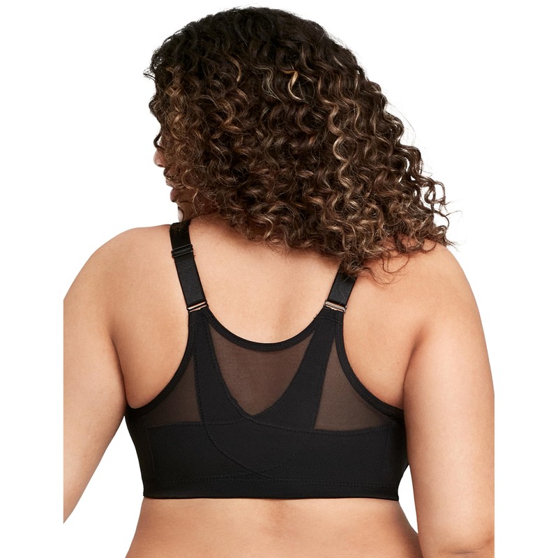 Glamorise Women's MagicLift Front Close Posture Back Support Bra #1265,