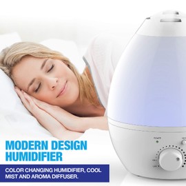 Bell+howell 7 Led Color Changing Humidifer With Aroma Diffuser, 3.8 lb