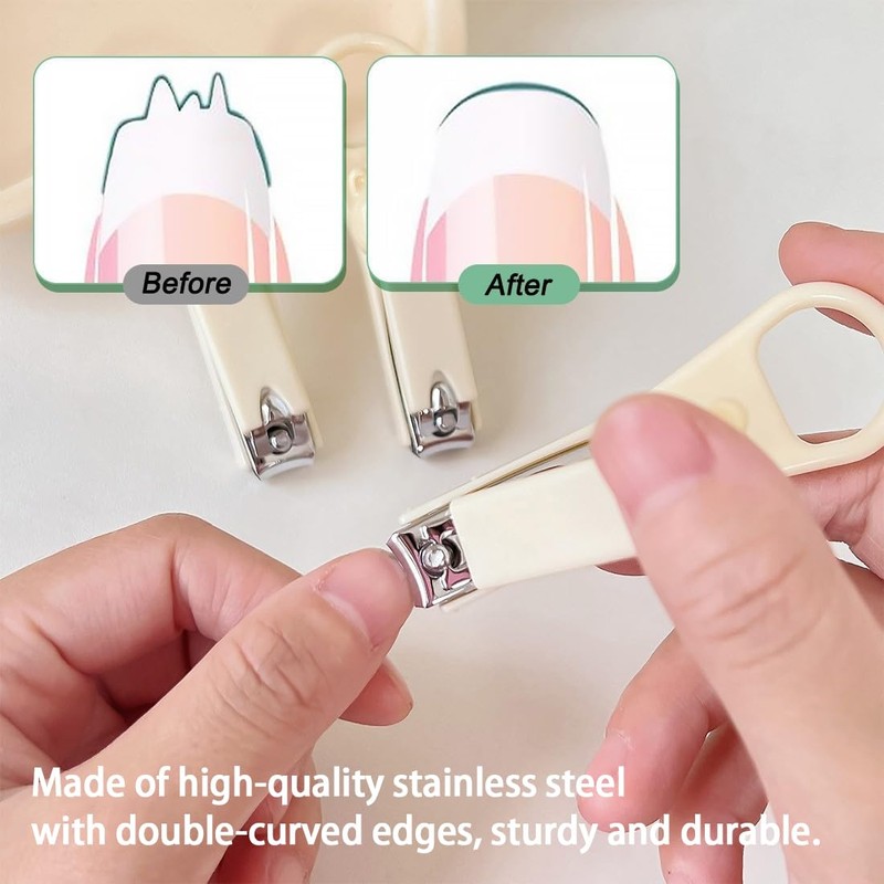 GXGM Set of 2 Nail Clippers, Nail Clippers with Nail